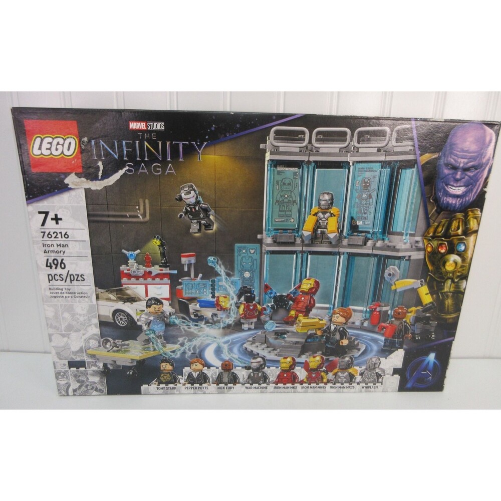 LEGO 76216 Infinity SAGA Super Heroes Iron Man Armory 496 pcs Ages 7+ New